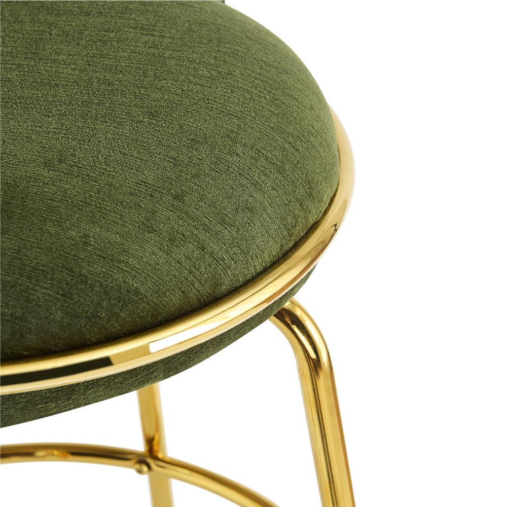 Contemporary Bar Height Stools with Supportive Backrests and Stylish Metal Legs