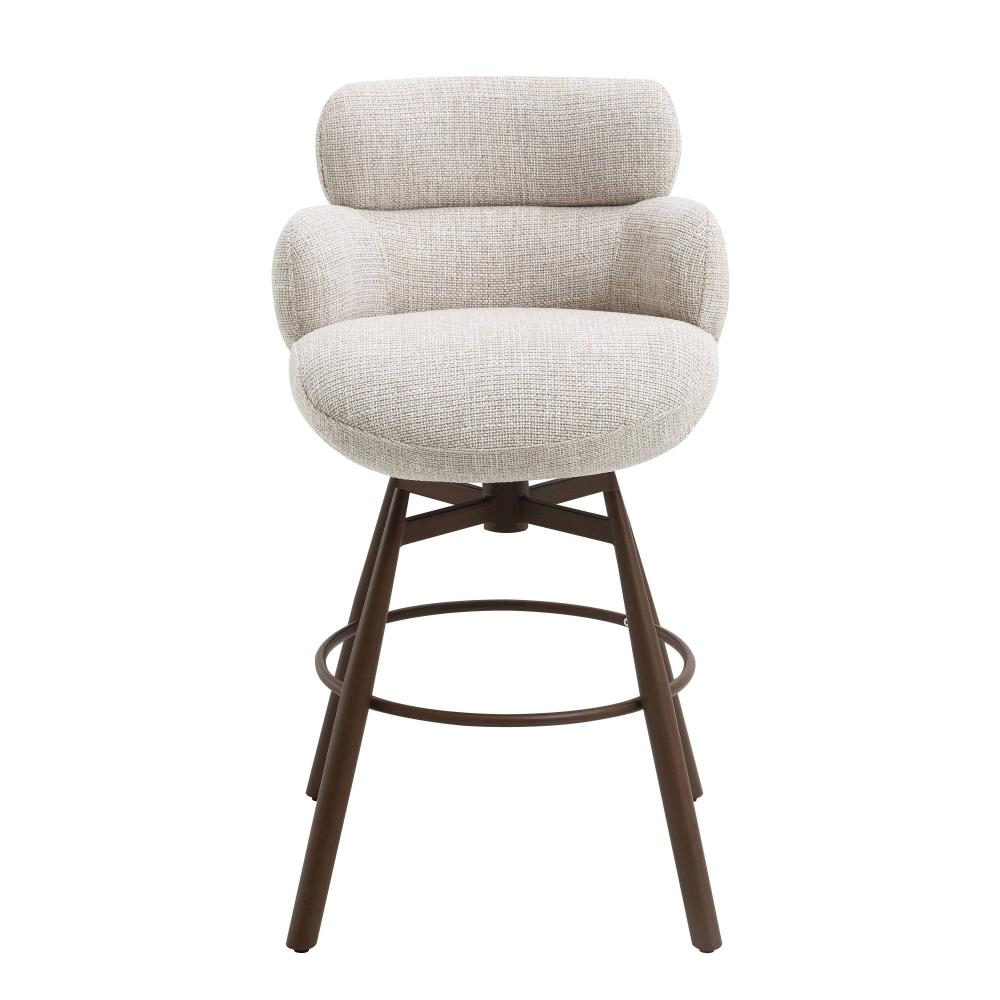 Contemporary Swivel Counter Stool with Comfortable Cushioned Seating