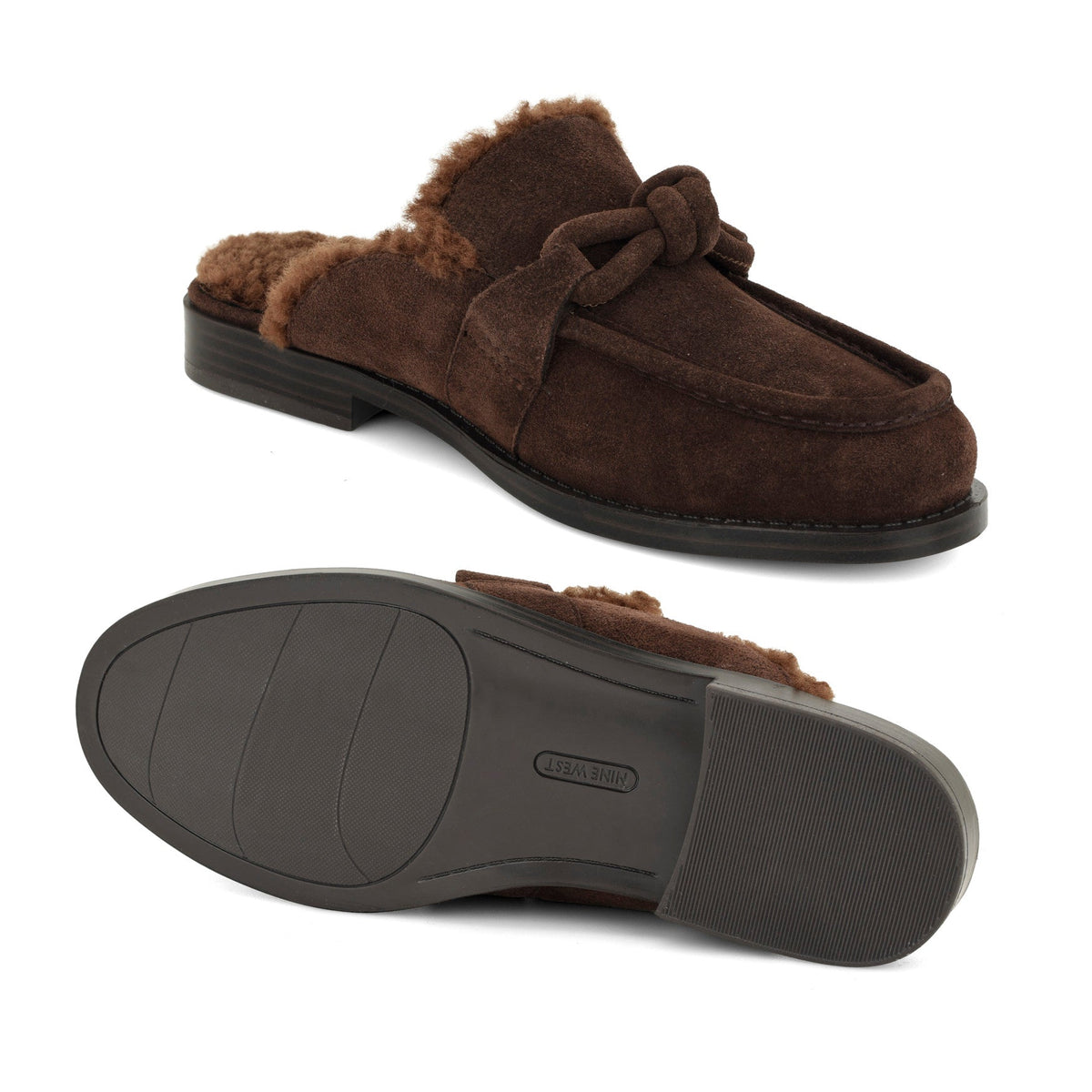 Mavey Lined Leather Knotted Mules