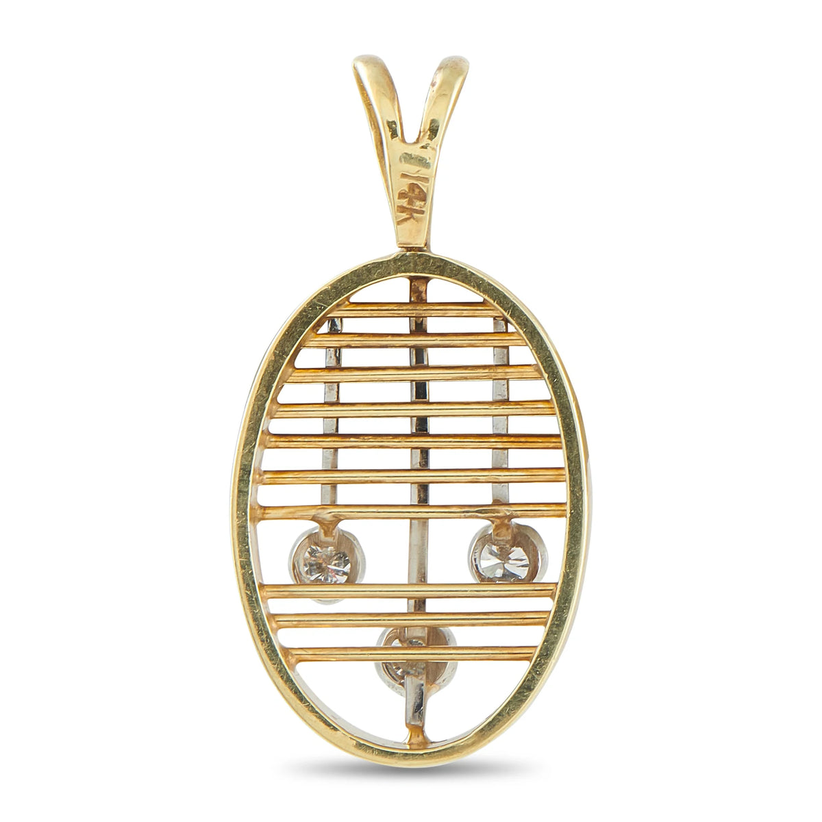 LB Exclusive 14K Yellow Gold 0.30ct Diamond Pendant MF02-091626