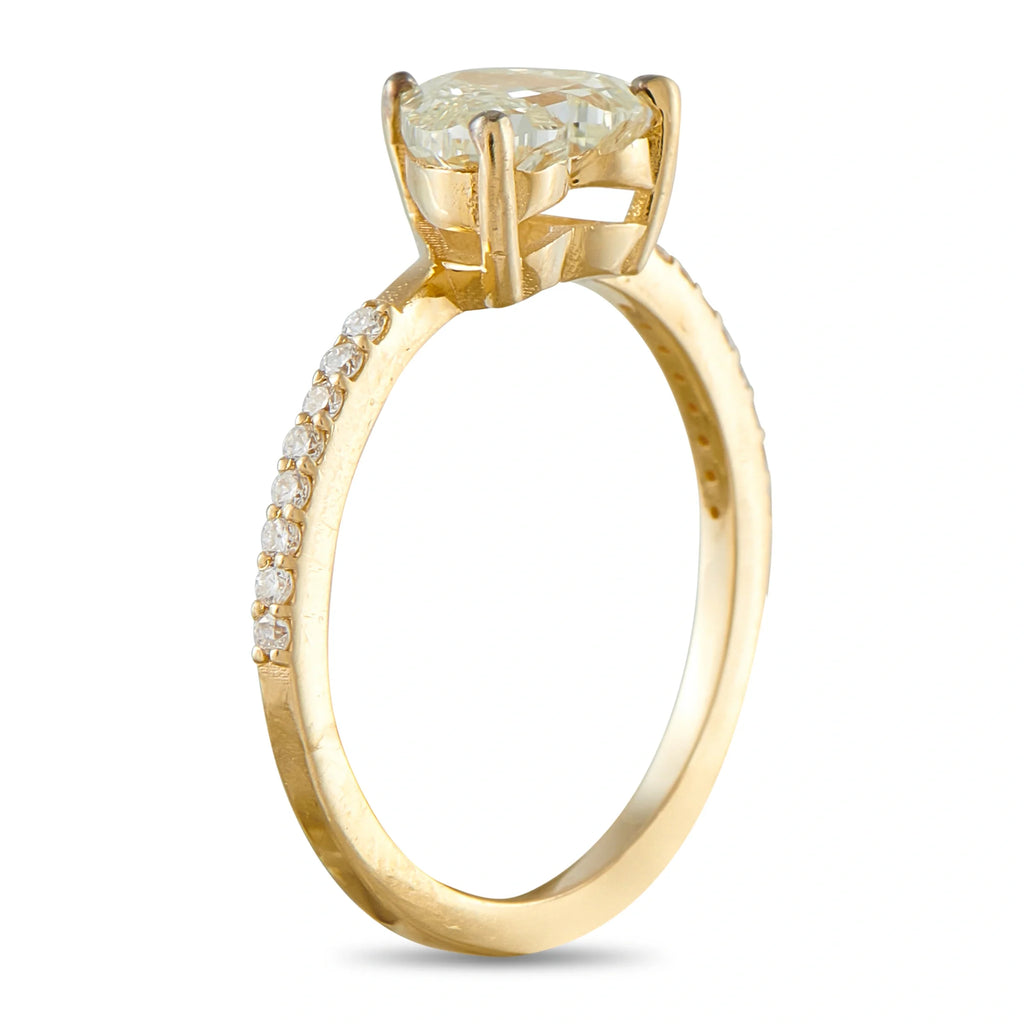 LB Exclusive 18K Yellow Gold 1.47ct Diamond Ring MF03-080726