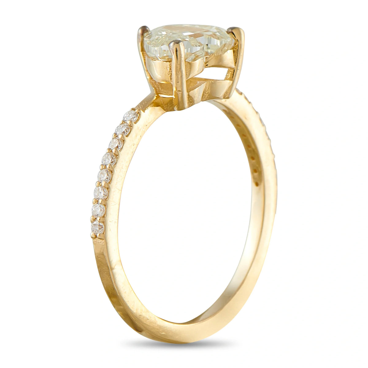 LB Exclusive 18K Yellow Gold 1.47ct Diamond Ring MF03-080726
