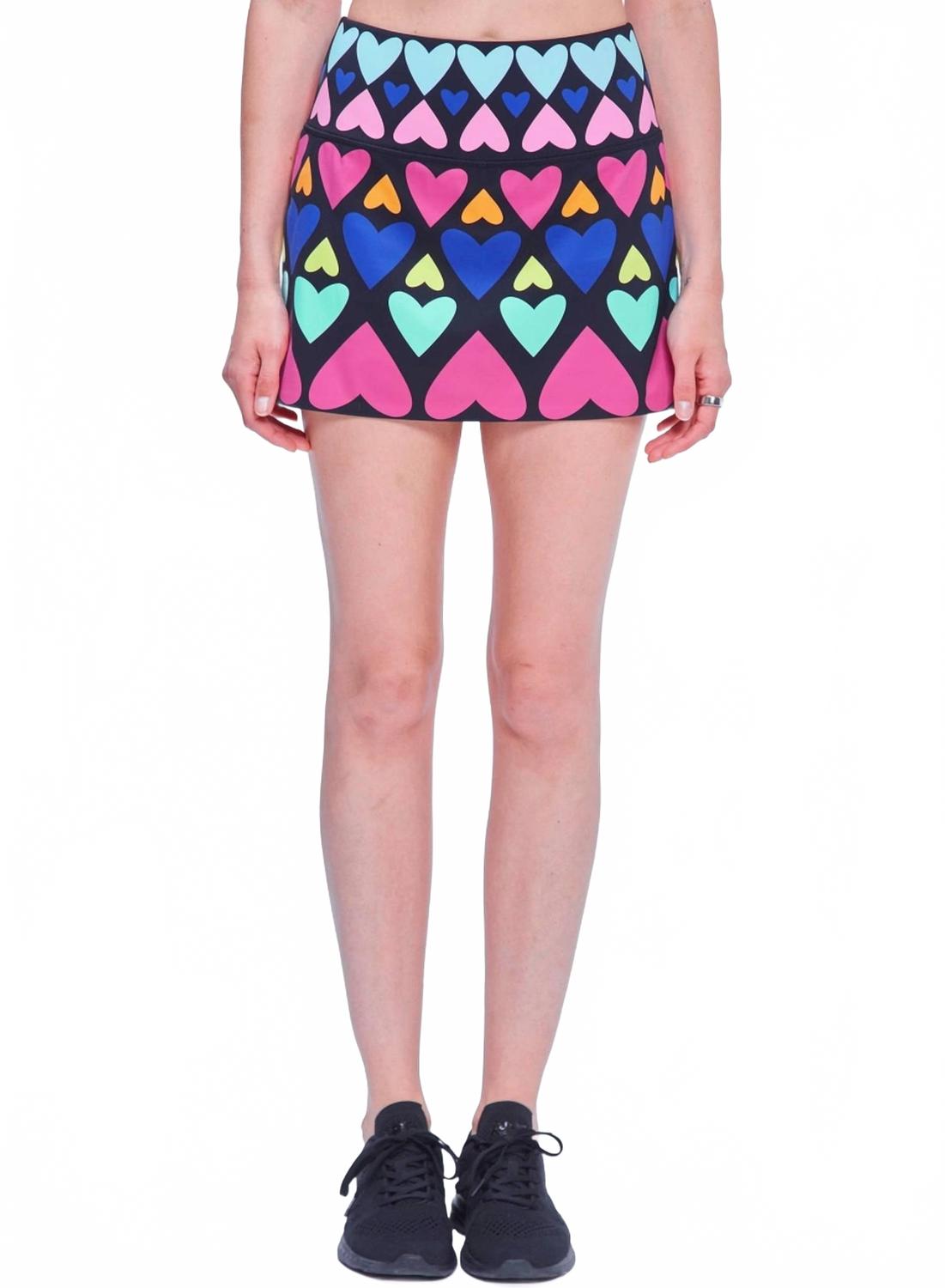 Heart Mini Skirt In Black