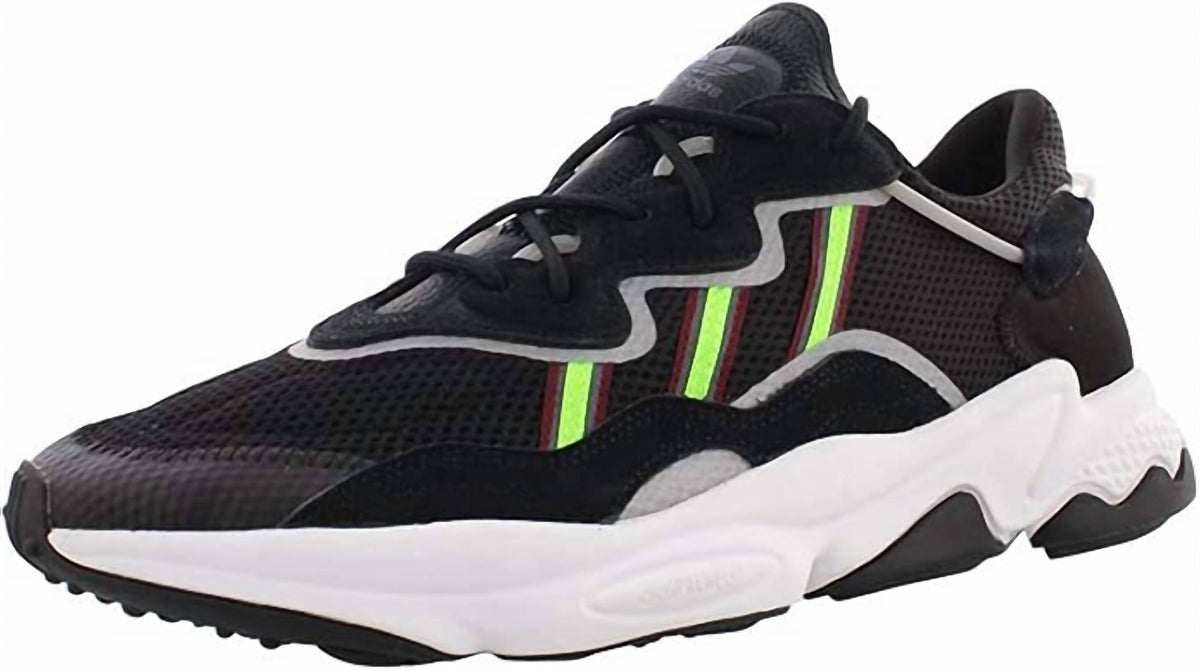 Men's Ozweego Sneaker In Core Black/solar Green/onix