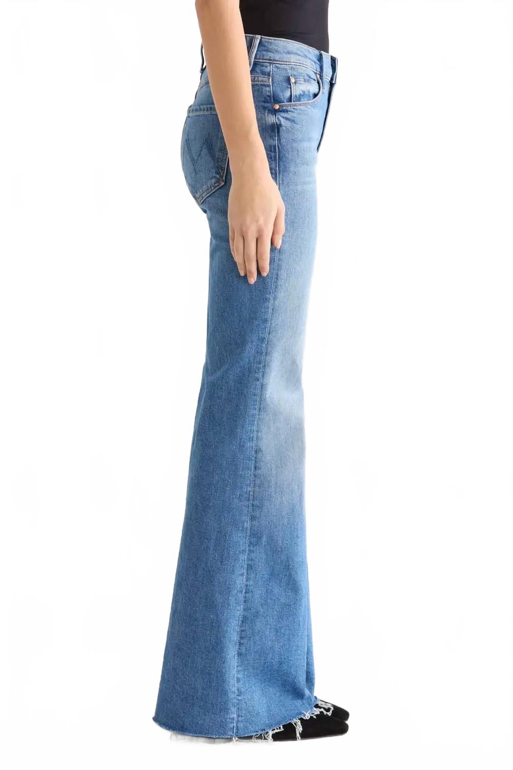 Doozy Fray Hem Flare Jeans In Heads Or Tails