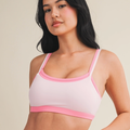 Stacy Layered Sports Bra: Bubblegum