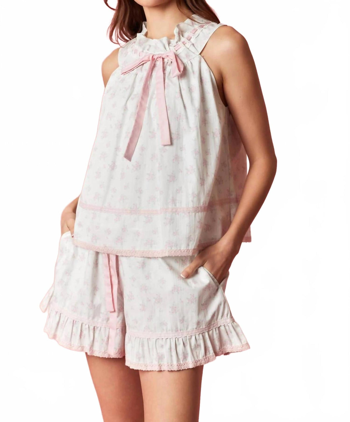 Queen Charlotte Pajama Set In Light Pink