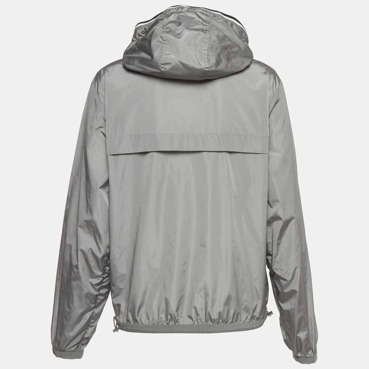 Moncler Grey Nylon Zip Up Windbreaker