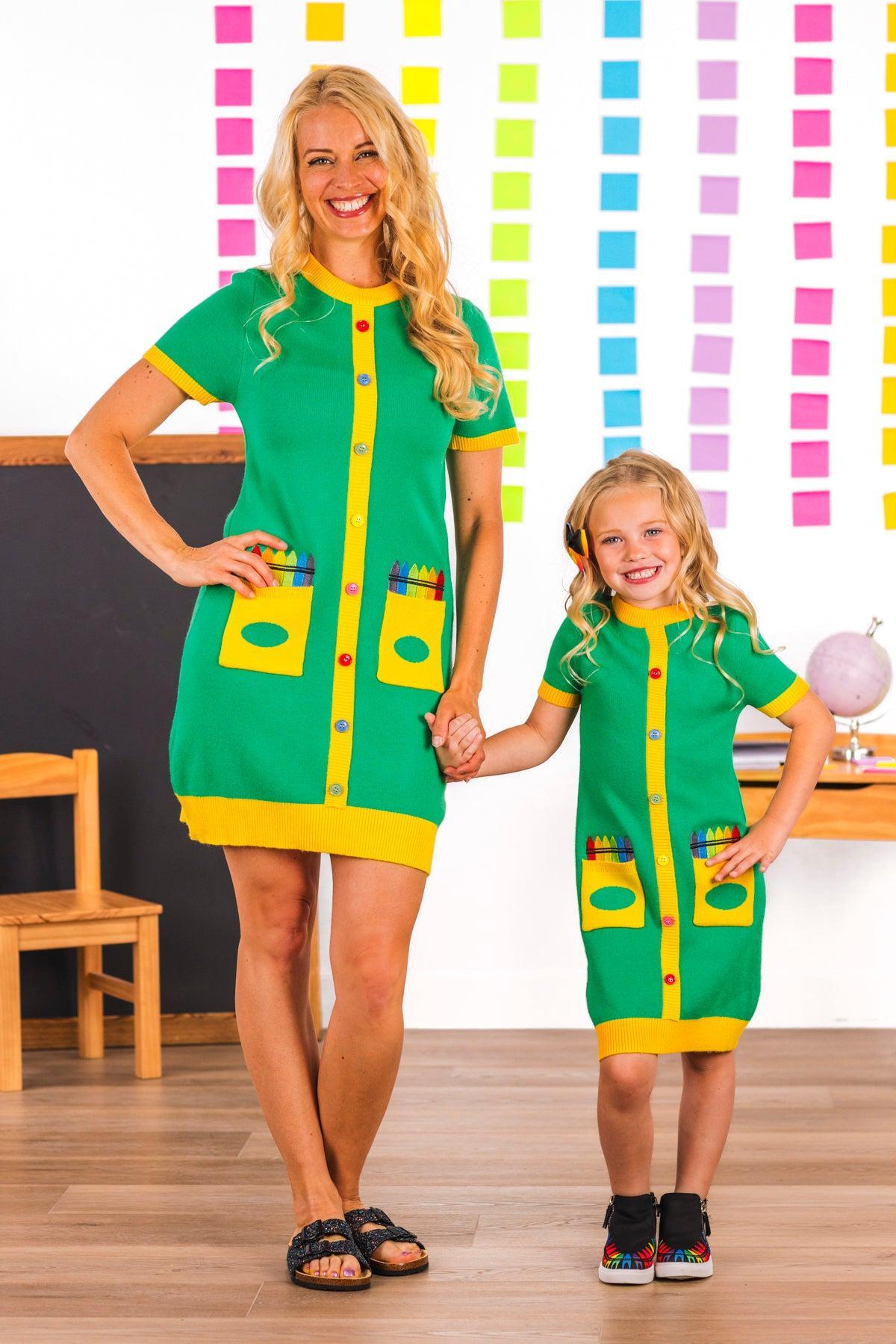 Mom & Me - Crayon Box Sweater Dress