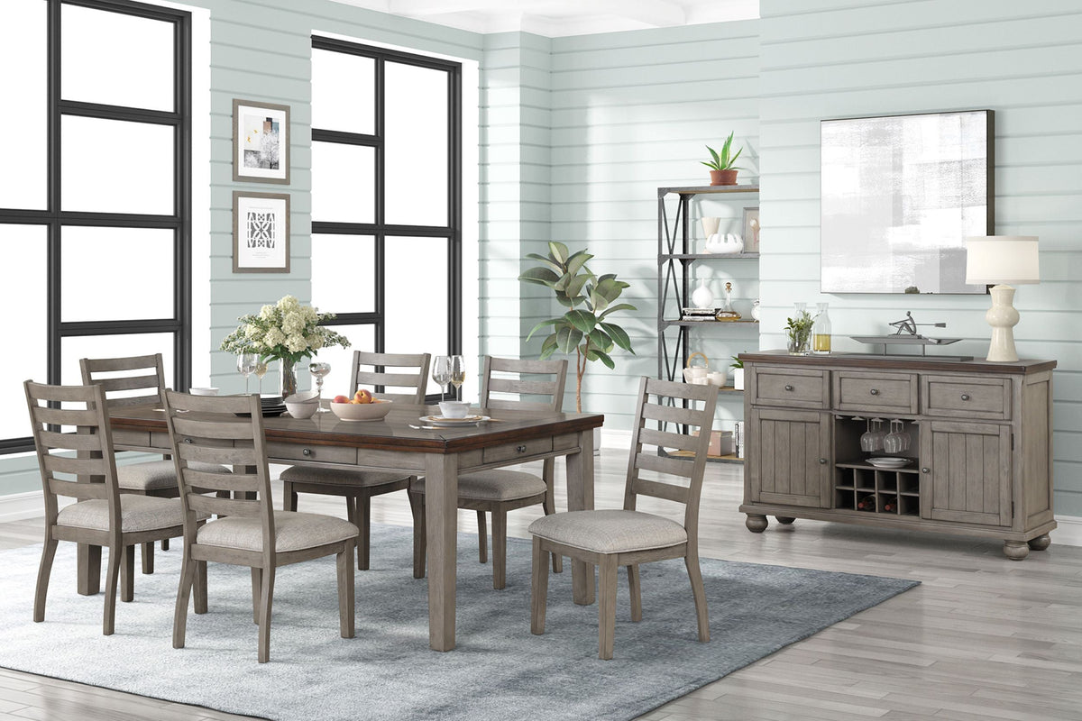 Traditional Dining Chairs with Slatted Backrests