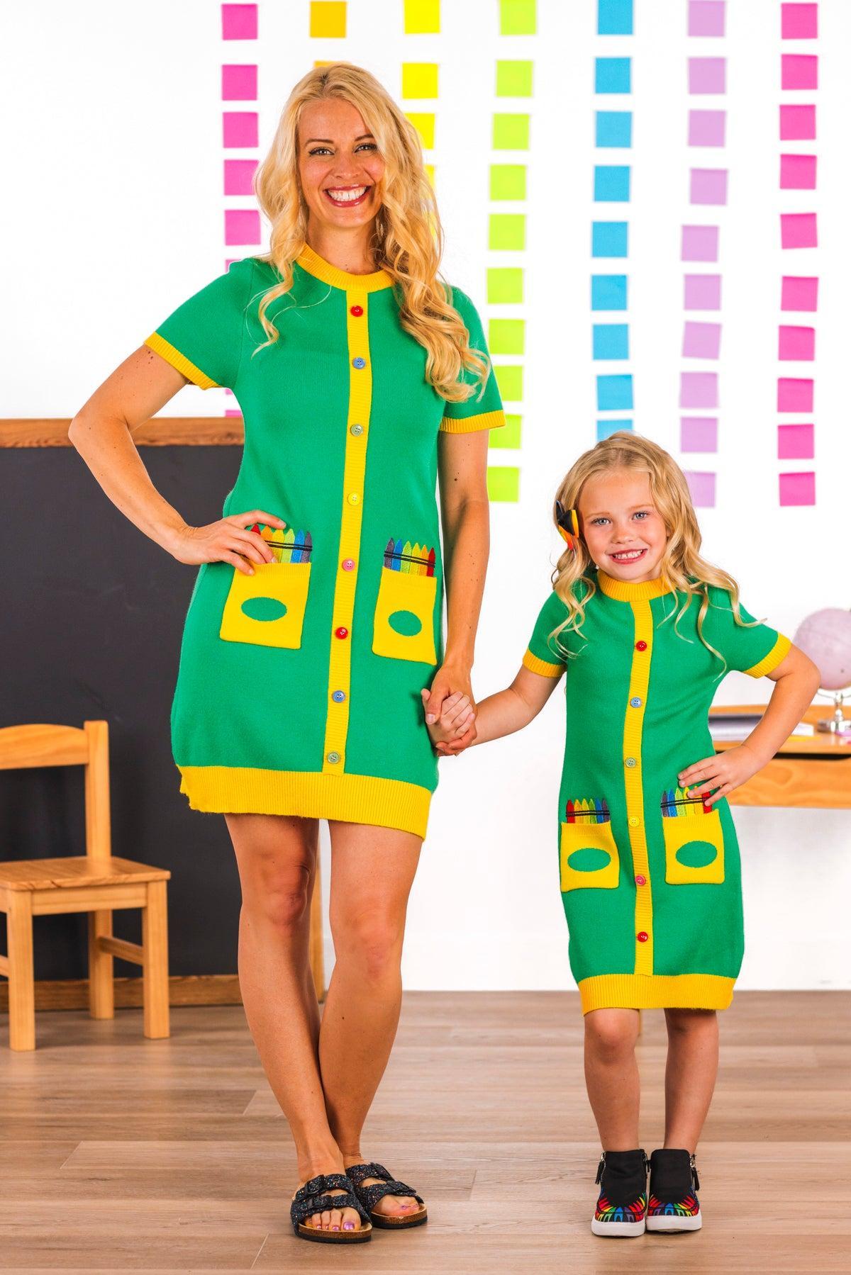 Mom & Me - Crayon Box Sweater Dress