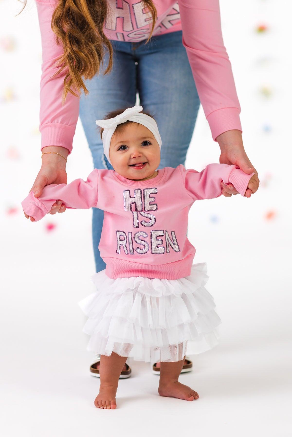 Mom & Me - "He Is Risen" Top & Skirt Set