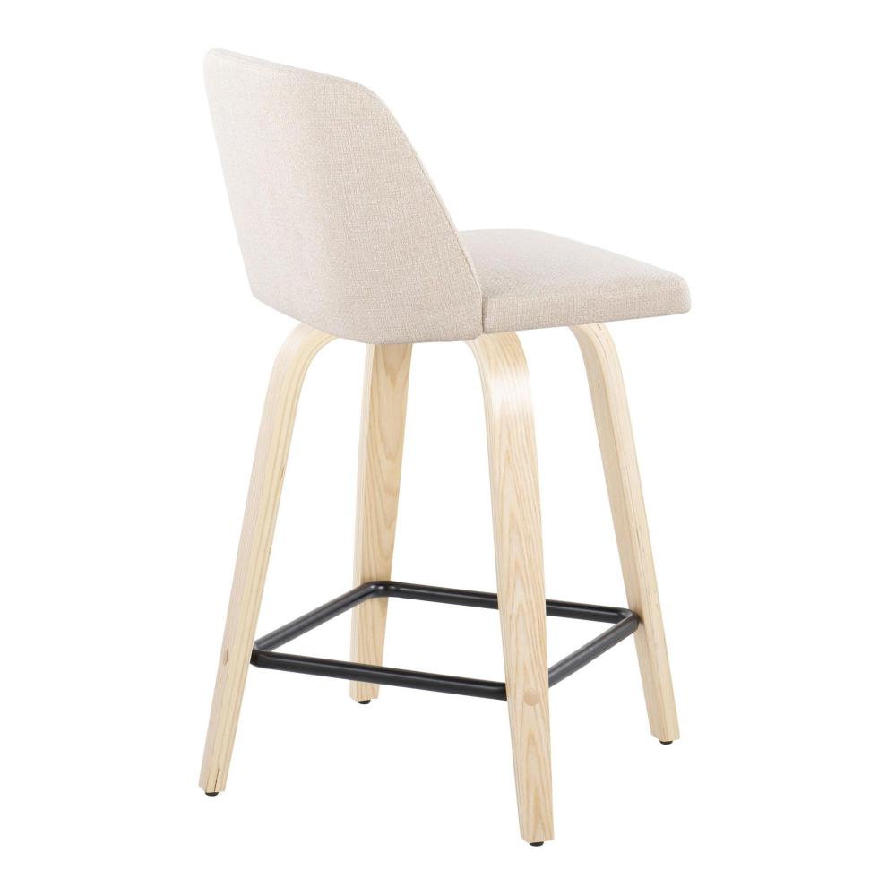 Textured Fabric Counter Stool Set