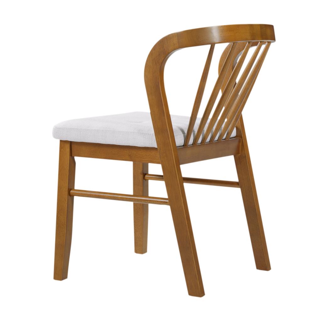 Classic Wooden Dining Chairs with Soft Fabric Seat Pads