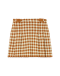 Guest In Residence Gingham Pleated Skirt