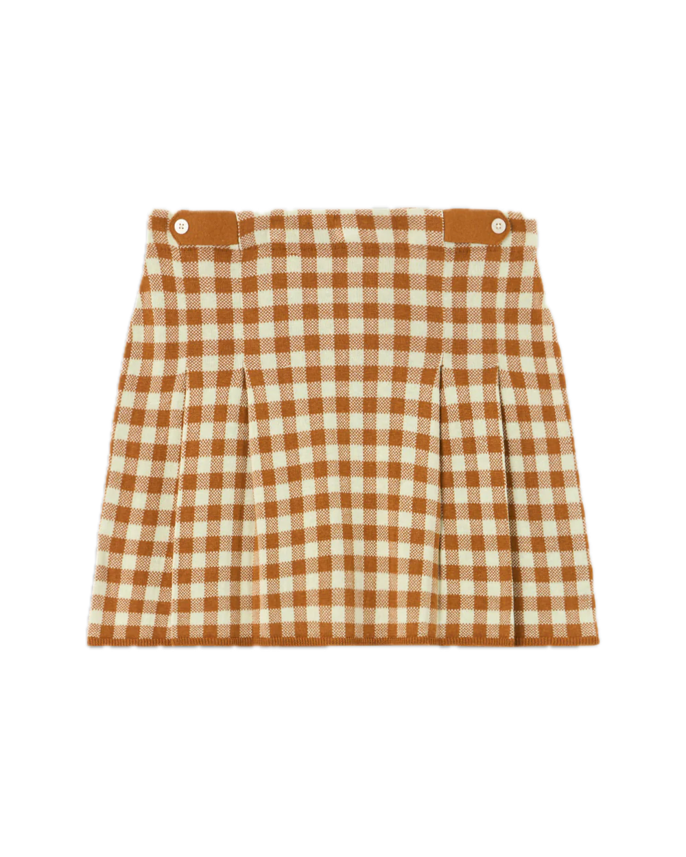 Guest In Residence Gingham Pleated Skirt
