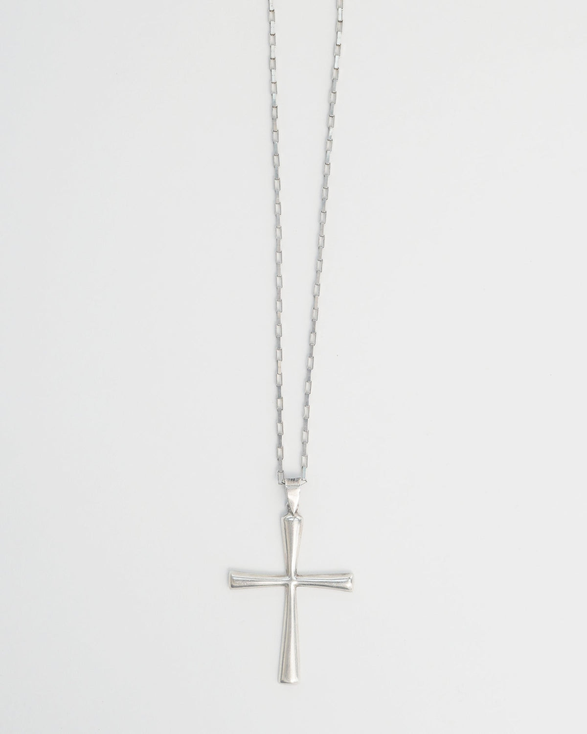 Silver Chain Necklace w/ Cross Charm