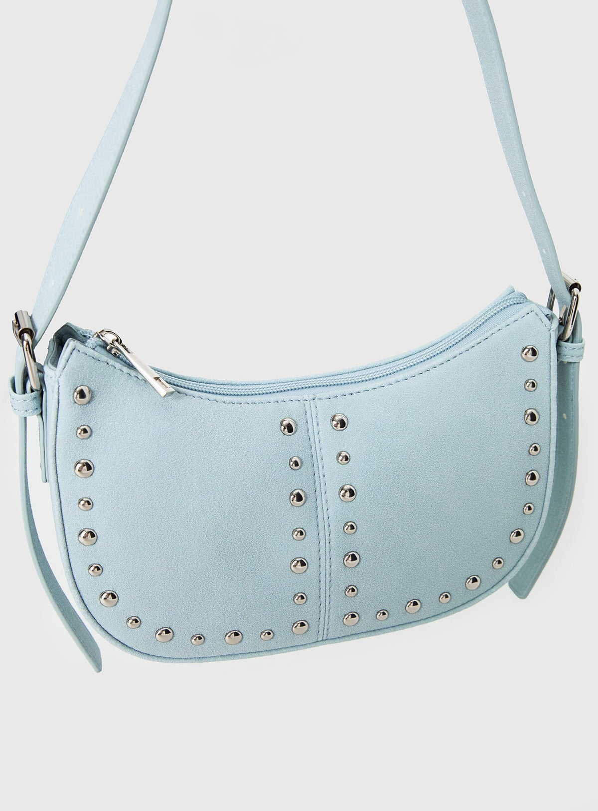 Bright Lights Studded Shoulder Bag Blue
