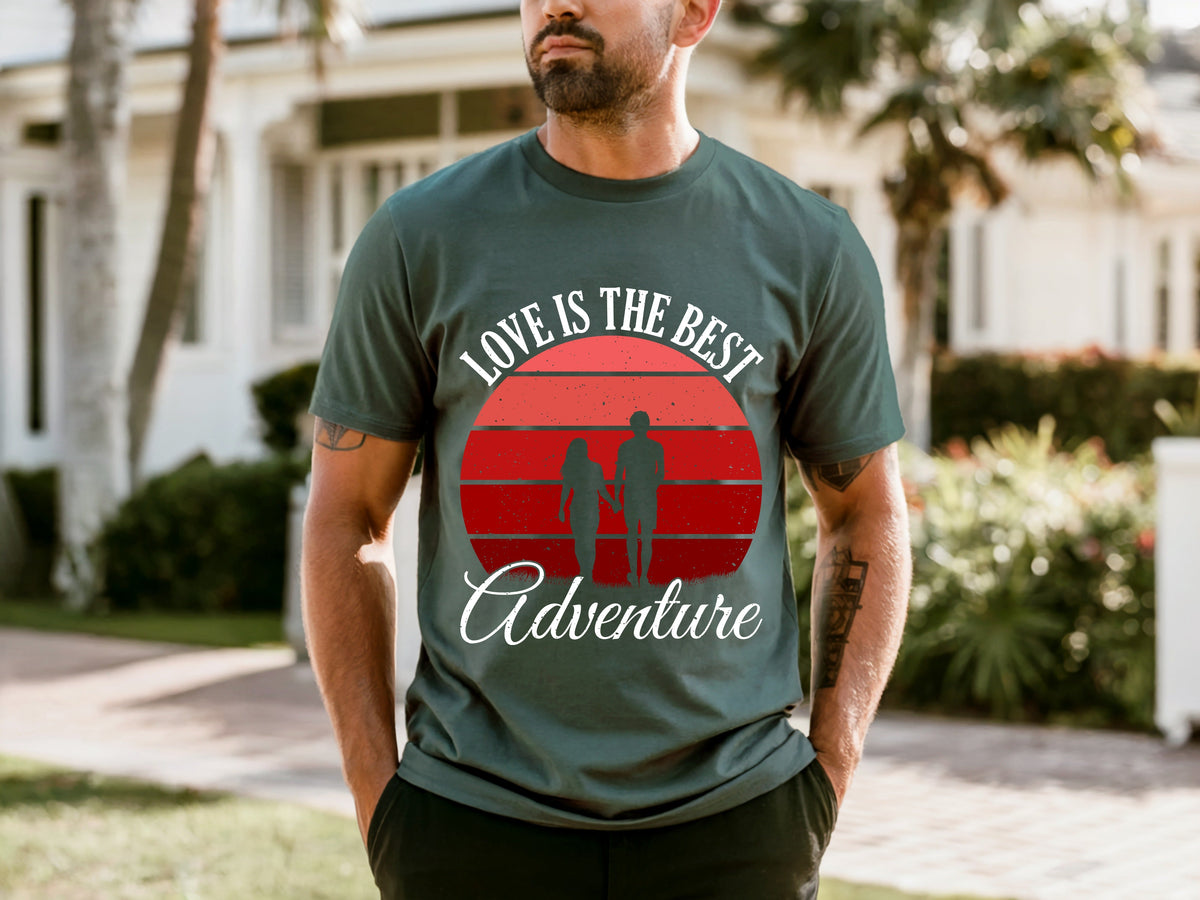 Couple On Vacation Summer Thin Printed Short Sleeves