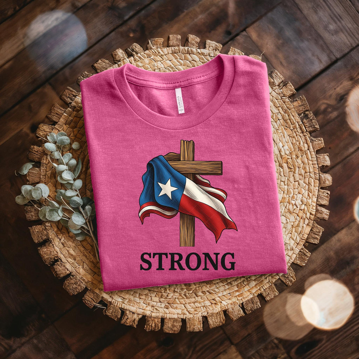 Retro Texas Strong God Bless Texas Print Sweatshirt