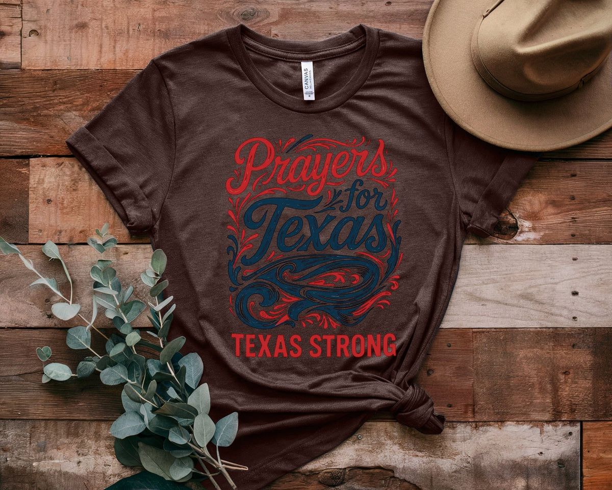 Retro Texas Strong God Bless Texas Print Sweatshirt
