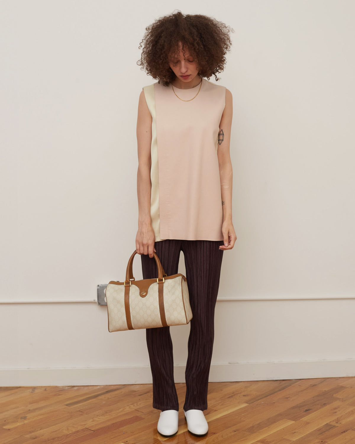 N/S Leather Front Top