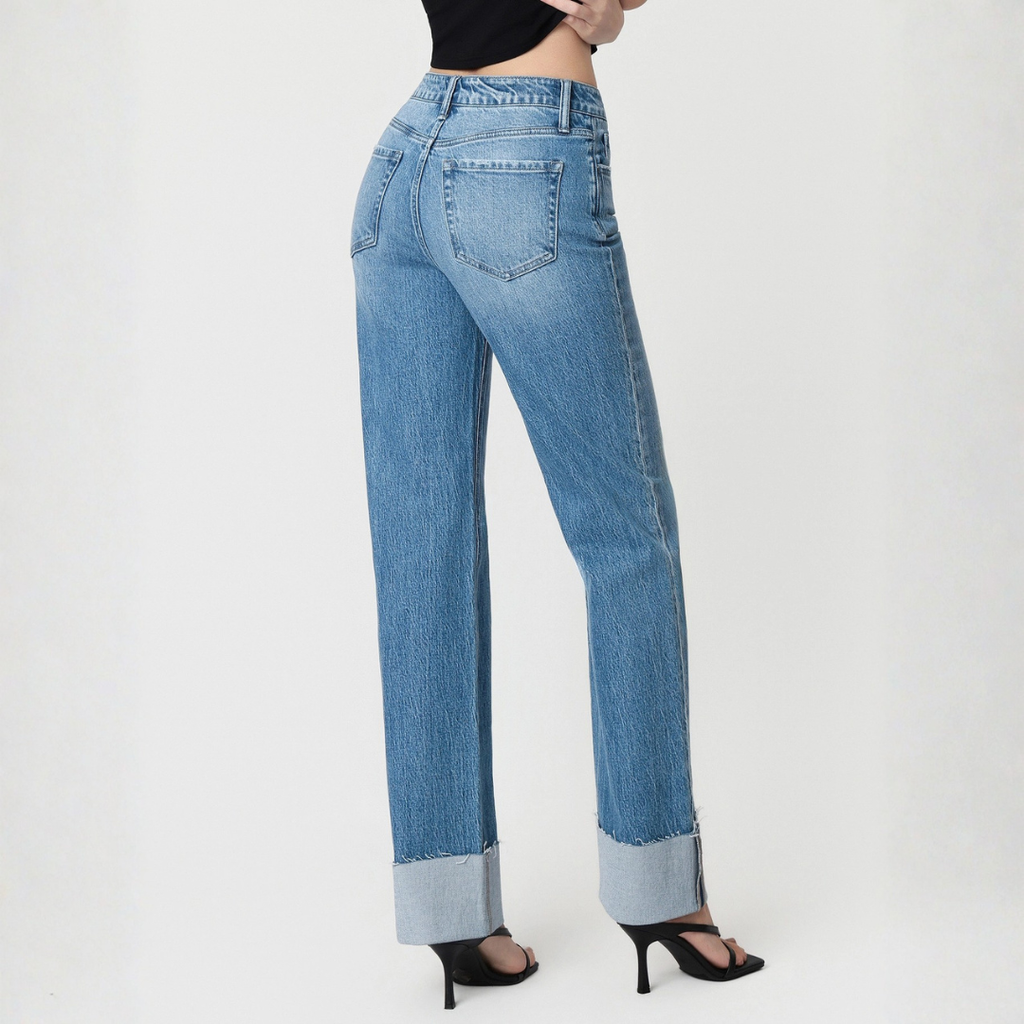Olivia High Rise Cuffed Jeans