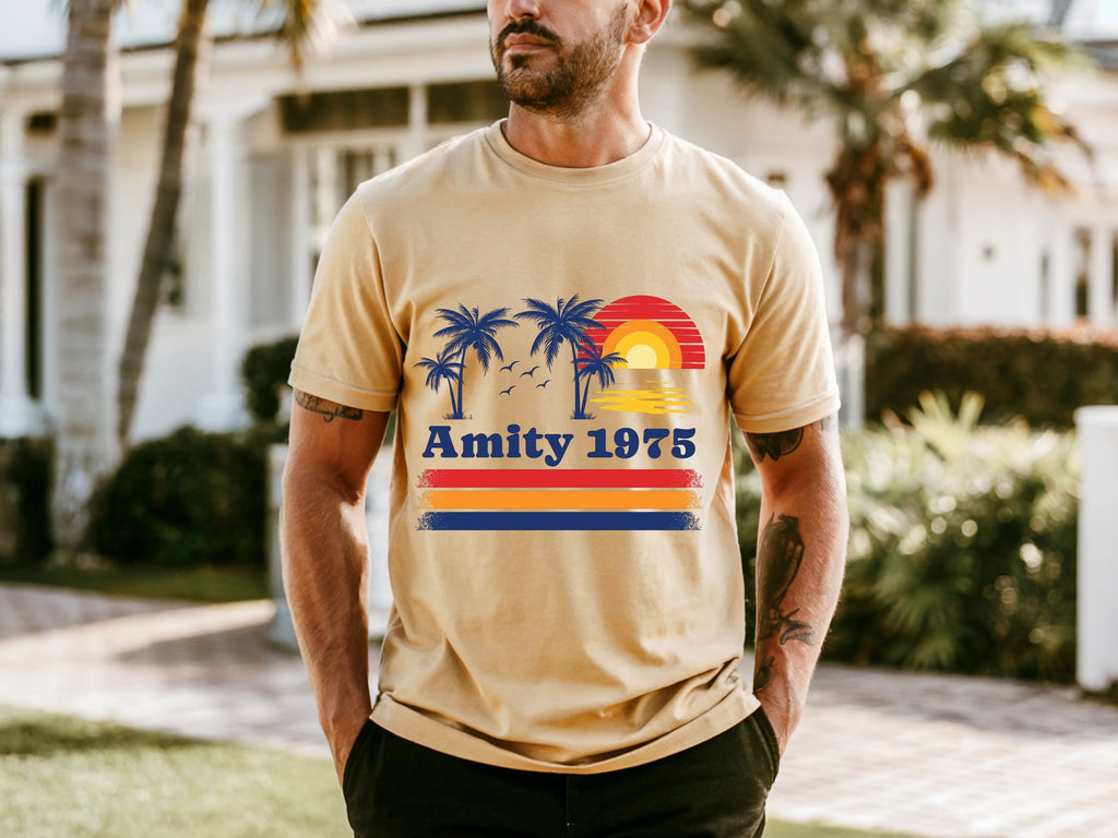 Jaws Neutral Solid Color Simple T-shirt