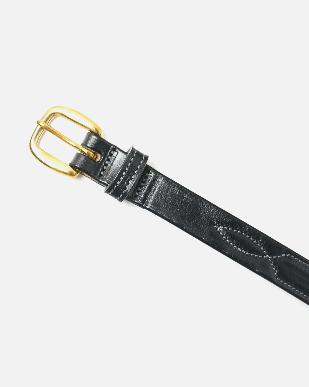 3/4" Repeated Stitch Leather Belt
