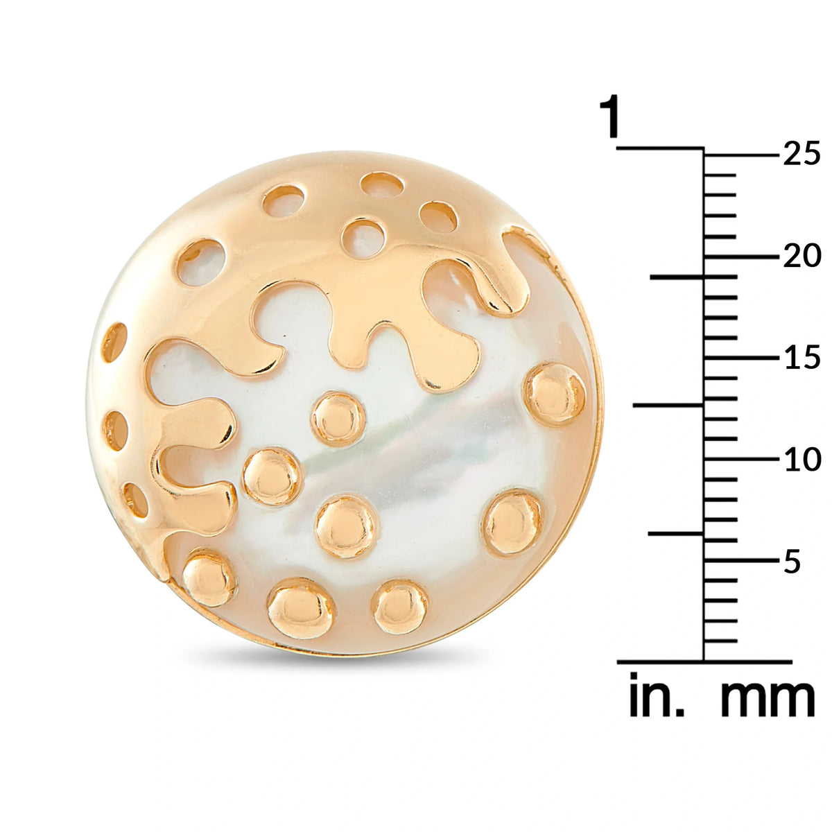 Bvlgari 18K Yellow Gold Mother of Pearl Earrings BV04-072826