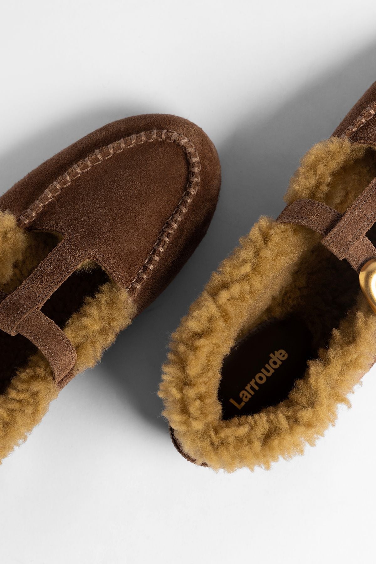Hydra Shearling Moccasin Burnt Umber Suede