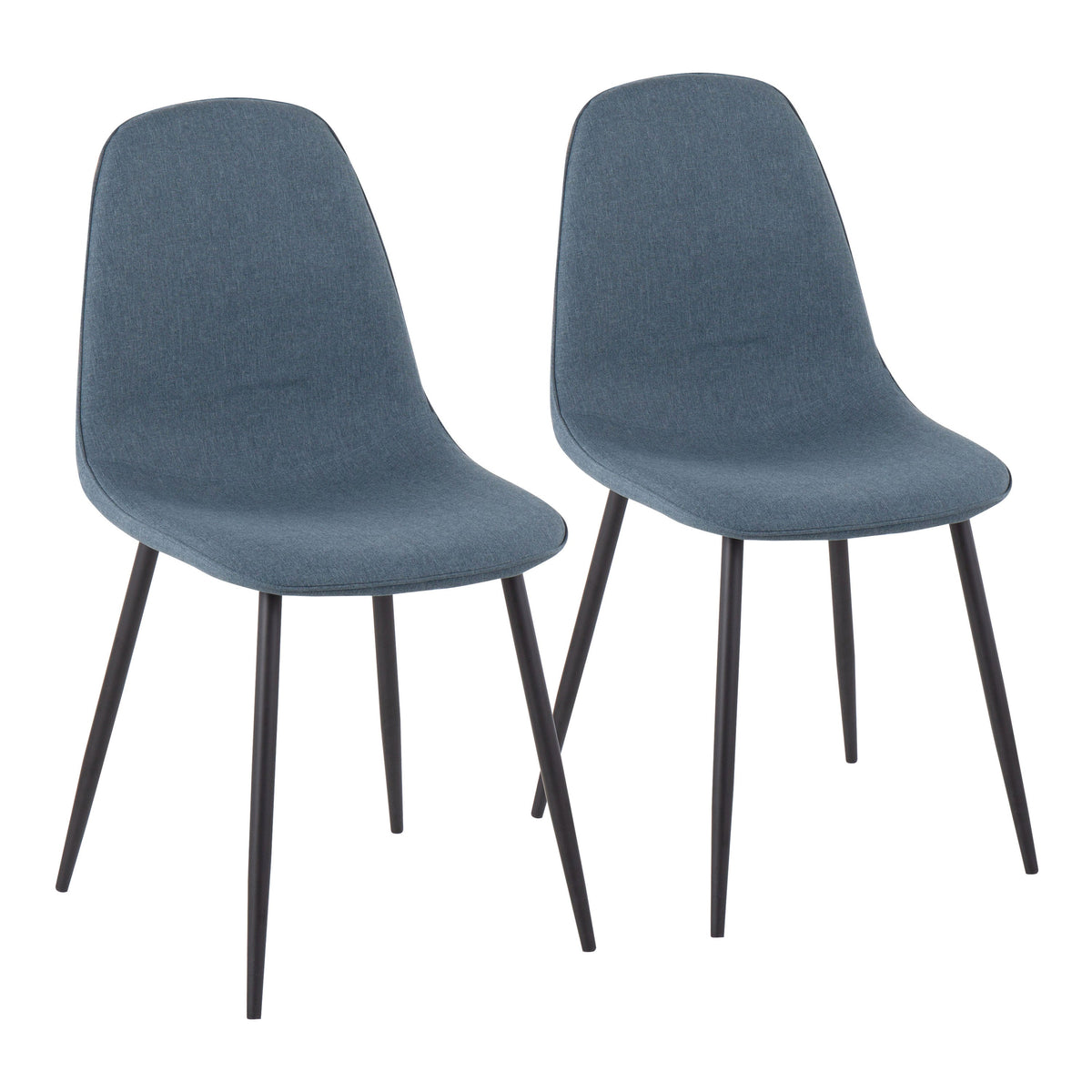 Contemporary Side Chairs with Cushioned Seats  - Set of 2
