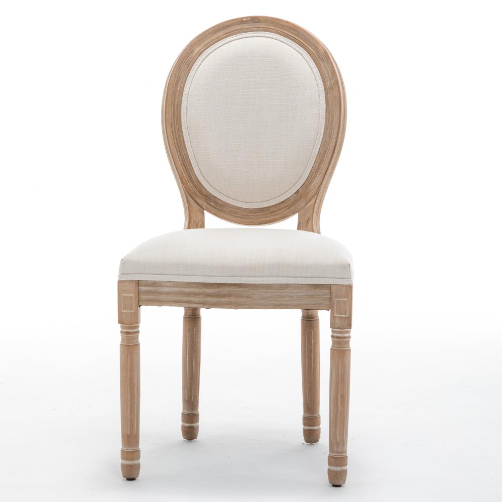 Farmhouse Solid Wood Dining Chairs with Cushioned Seats