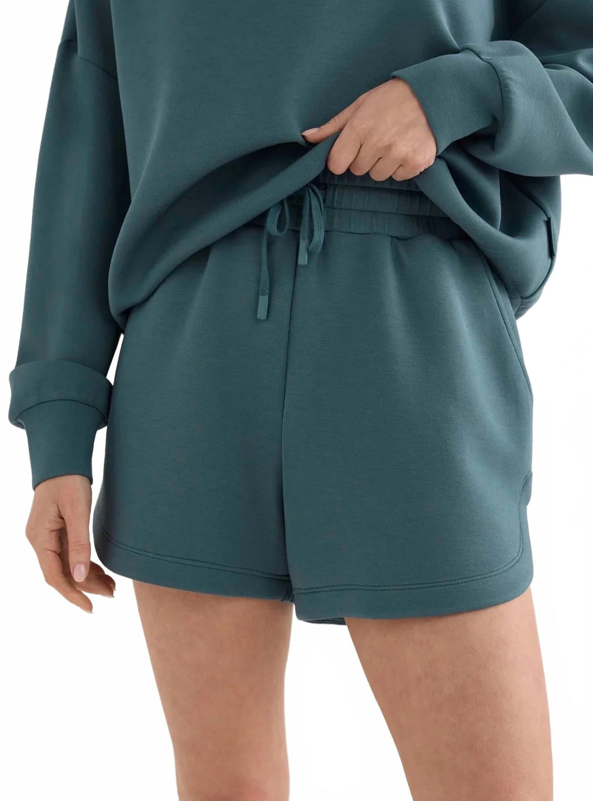 Coulter High Rise Short In Mallard Blue