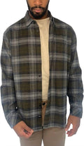 Forrest Shirt In Charcoal Olive Gray