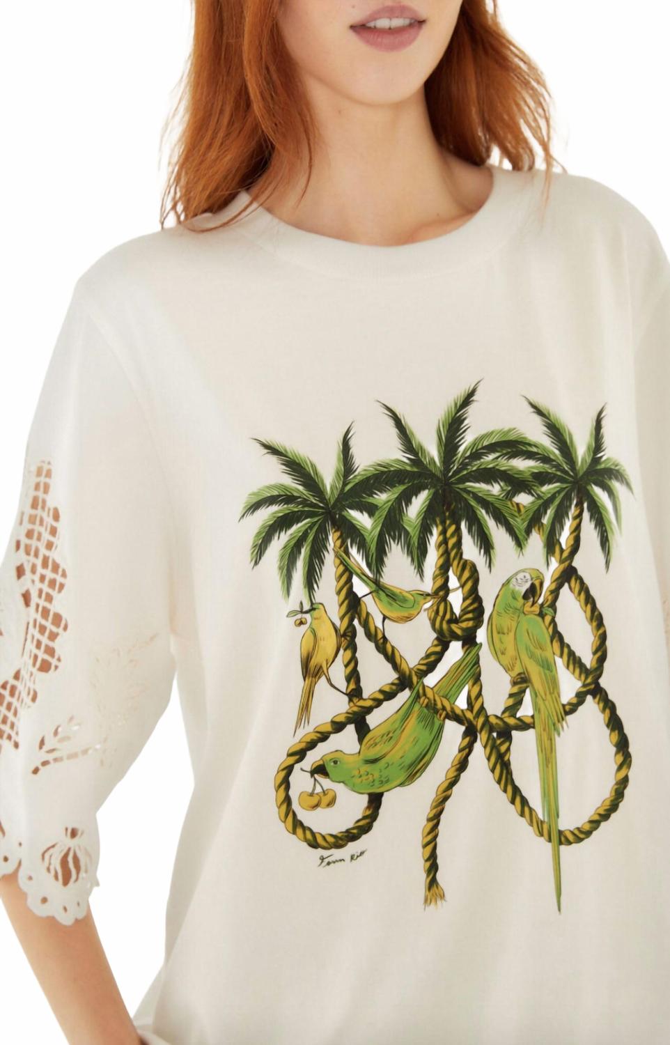 Ropes And Birds Richelieu T-Shirt In White