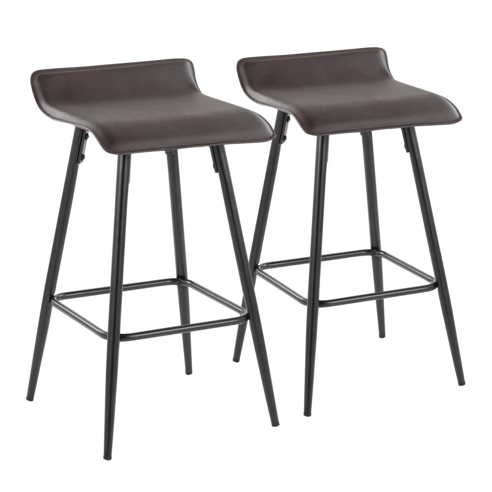 Refined Faux Leather Counter Seating