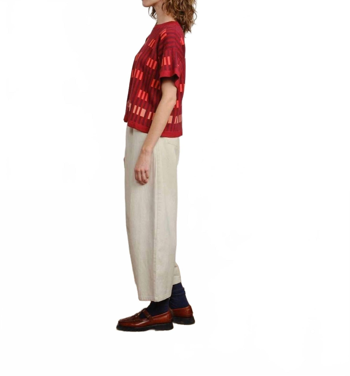 Bauhaus Short Sleeve Sweater Tee In Solstice