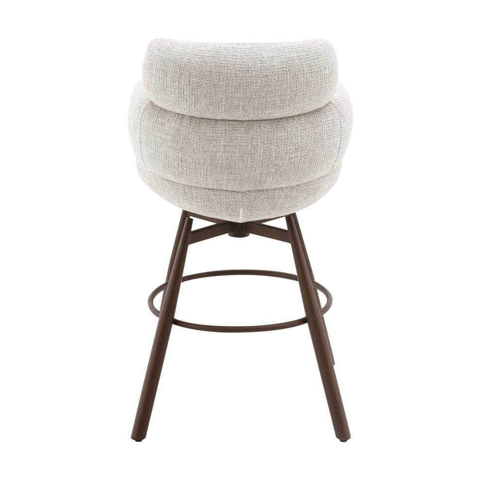 Contemporary Swivel Counter Stool with Comfortable Cushioned Seating