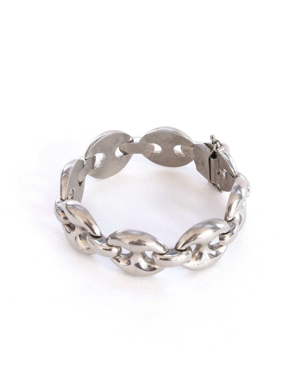 Silver Anchor Chain Bracelet