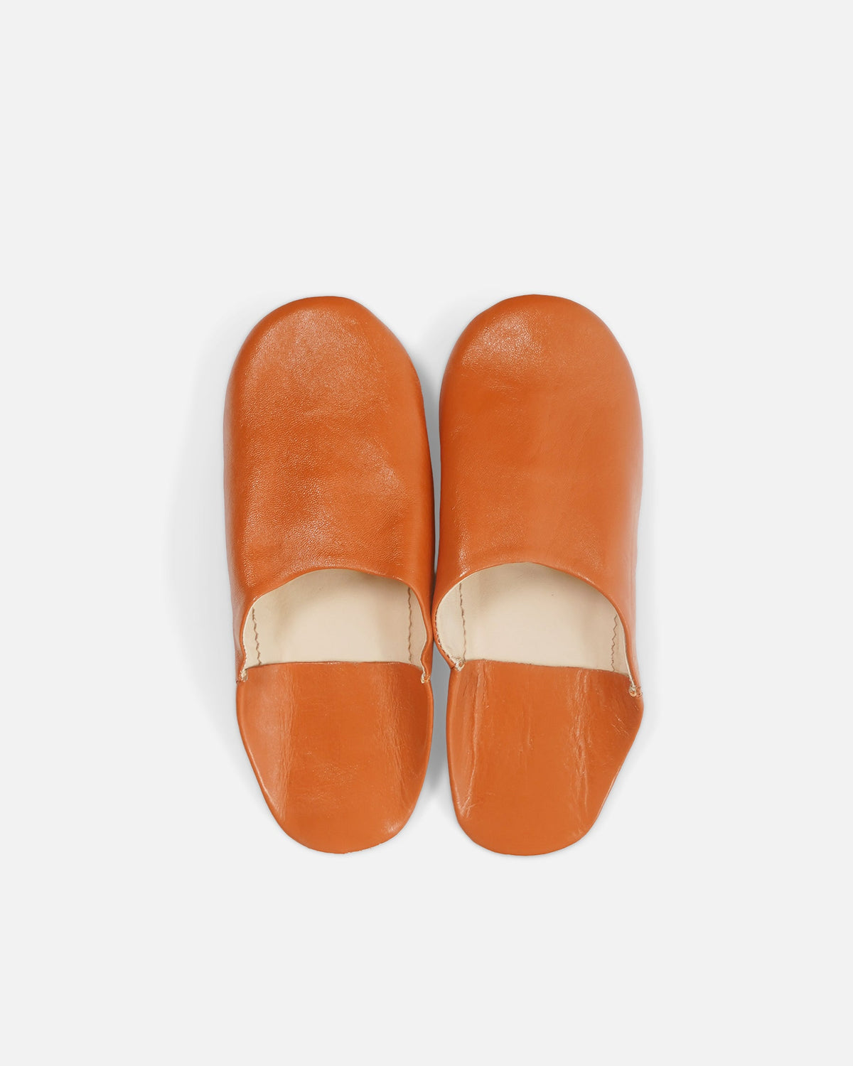 Moroccan Babouche Basic Slippers / Cognac
