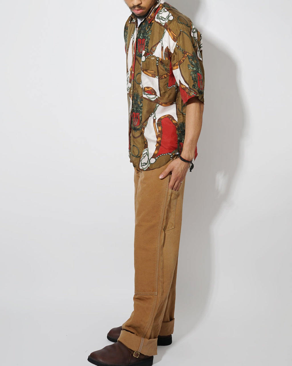 Silk Shirt Short Sleeve / Pattern C