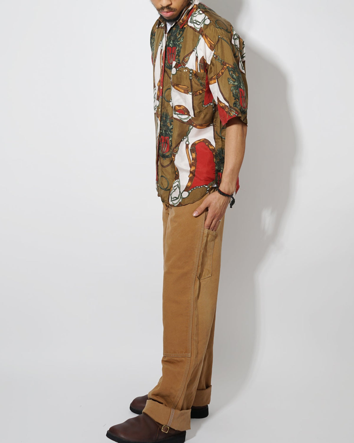 Silk Shirt Short Sleeve / Pattern C