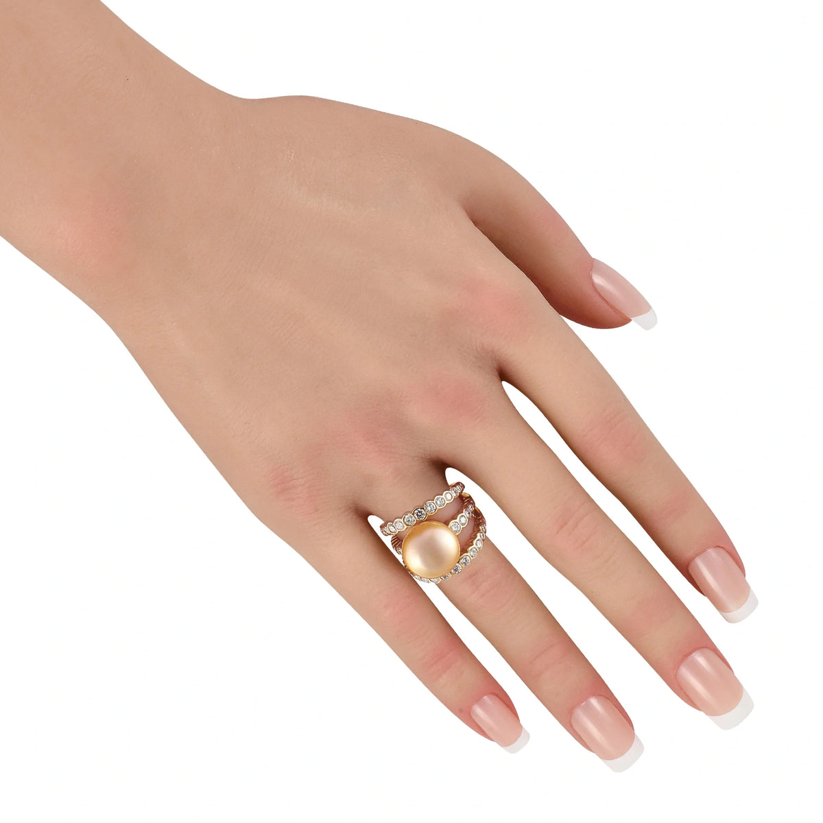 Assael 18K Yellow Gold 1.72ct Diamond and Golden Pearl Ring AS02-071526