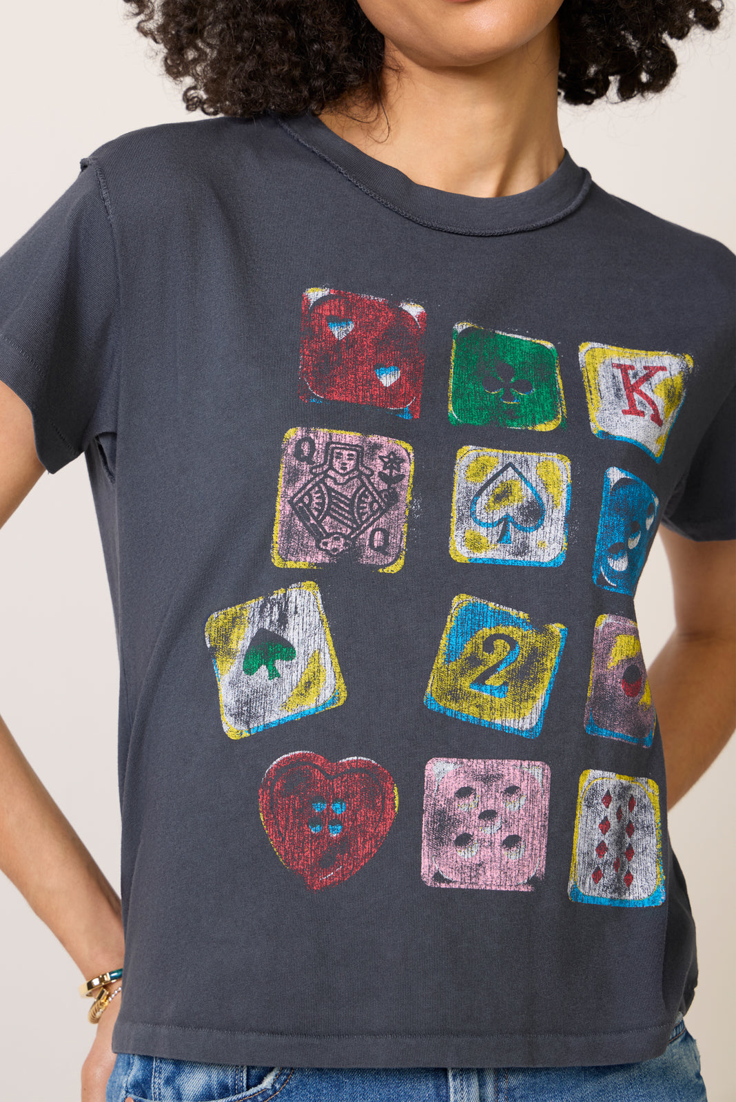 Women's Dice Grid Reverse Girlfriend T-Shirt