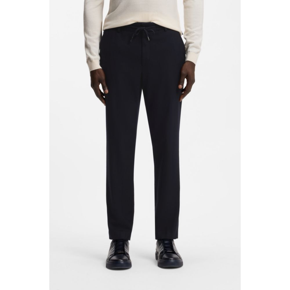 Tapered-fit performance pants in virgin wool