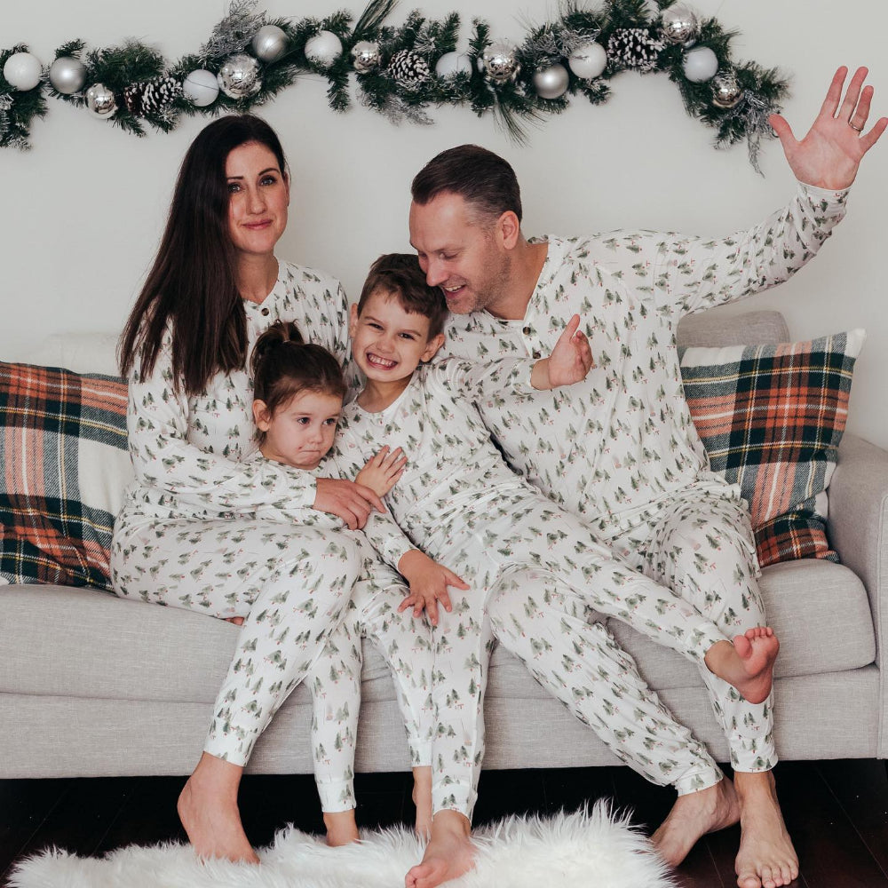 White Little Christmas Tree Matching Family Christmas Pajamas-Dog Pajamas Included
