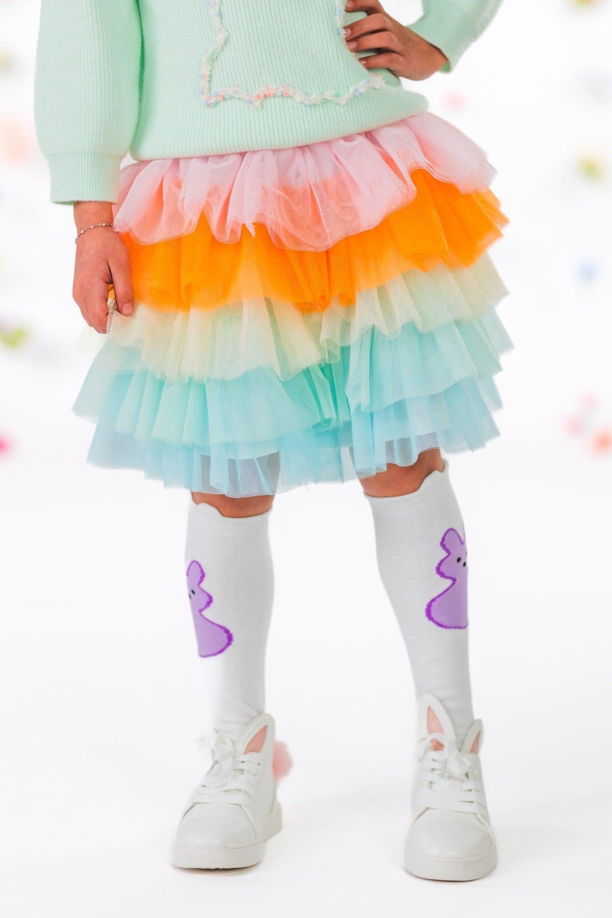 Mint Knit Bunny Tutu Skirt Set