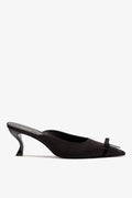 Larroudé by Nicolò B.: Maria Mule Black Satin