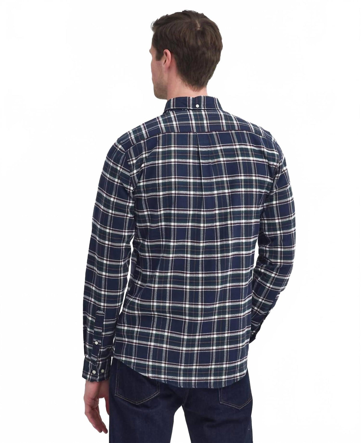 Drumhill Tailored Checked Shirt In Navy